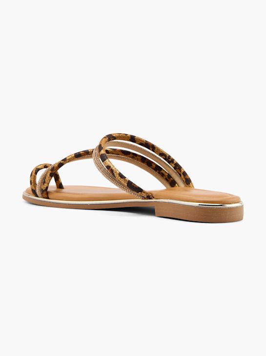 Catwalk Pantoletten-Zehentrenner Beige 69357 3