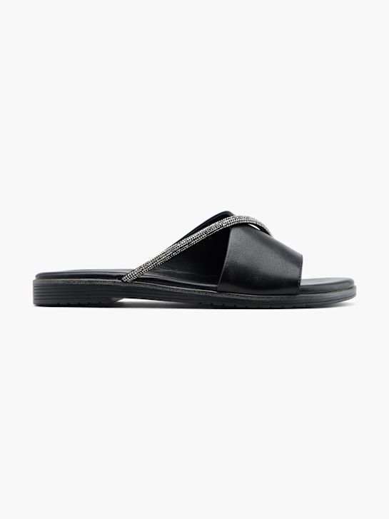 Graceland Flache Pantolette Schwarz 69347 1