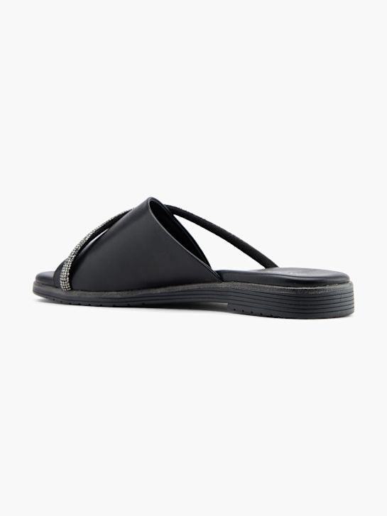 Graceland Flache Pantolette Schwarz 69347 3