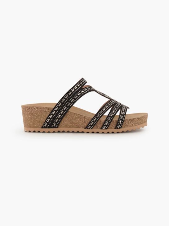 Graceland Flache Pantolette Schwarz 82795 1