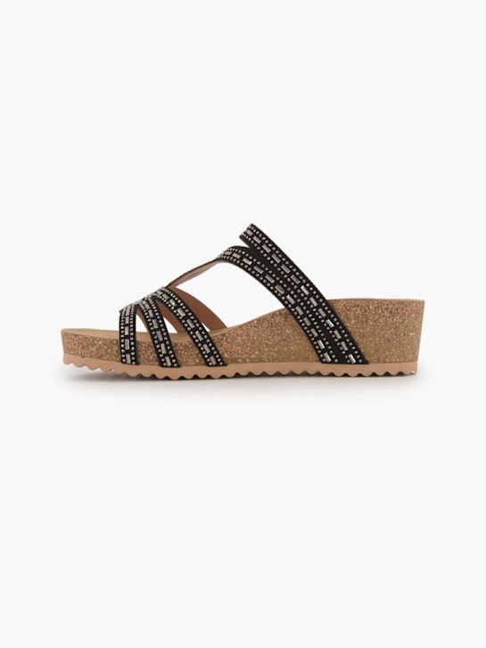 Graceland Flache Pantolette Schwarz 82795 2
