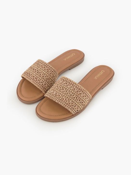 Catwalk Flache Pantolette Braun 82805 5