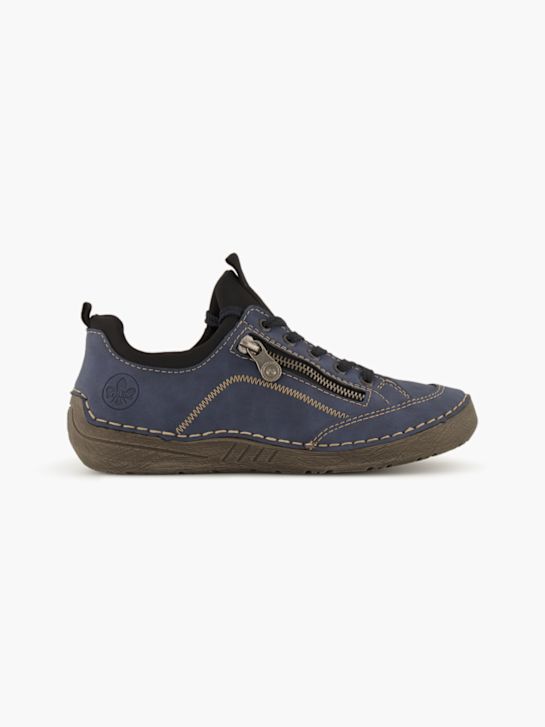 Rieker Blu Marine: Scarpe Casual In Pelle Morbida Con Chiusura Velcro - Suola Antiscivolo - 3