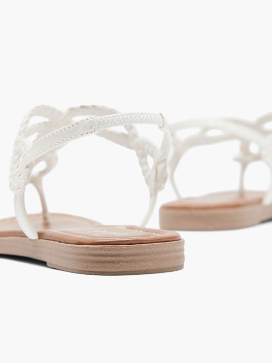 Graceland Sandalias de dedo Blanco 6 4