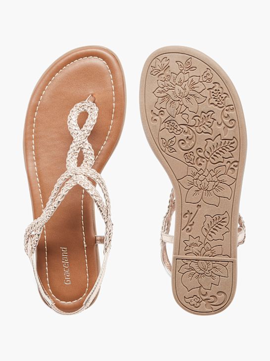 Graceland Sandalias de dedo Oro rosa 19412 3
