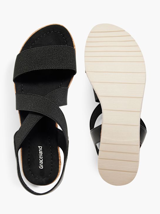 Graceland Sandalias Negro 22 3