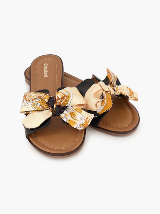Graceland Flache Pantolette Schwarz 18279 4