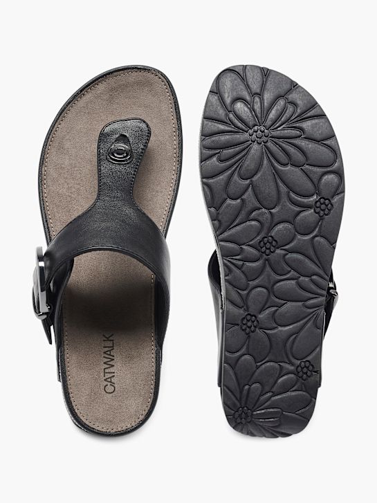 Catwalk Chancla de dedo Negro 26429 3