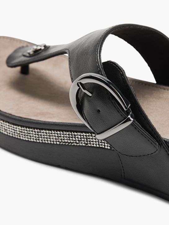 Catwalk Chancla de dedo Negro 26429 5