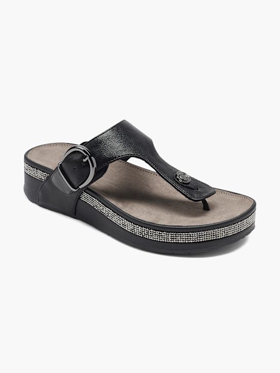 Catwalk Chancla de dedo Negro 26429 6