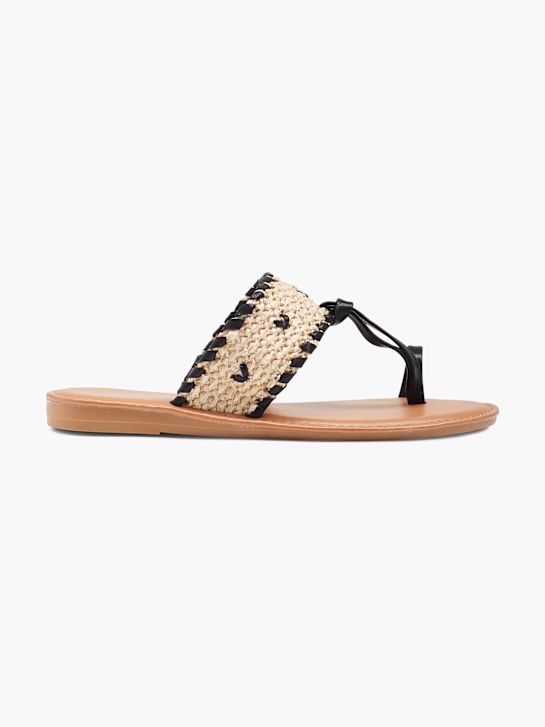Graceland Sandal med tå-split Beige 557 1