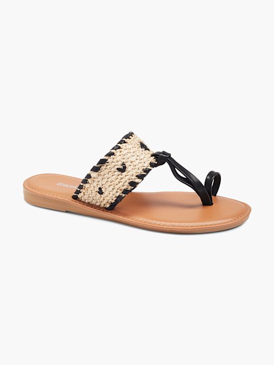 Graceland Sandal med tå-split Beige 557 6