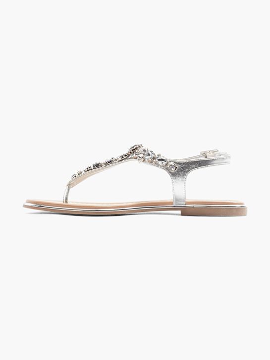 Graceland Zehentrenner-Sandale Silber 2231 2