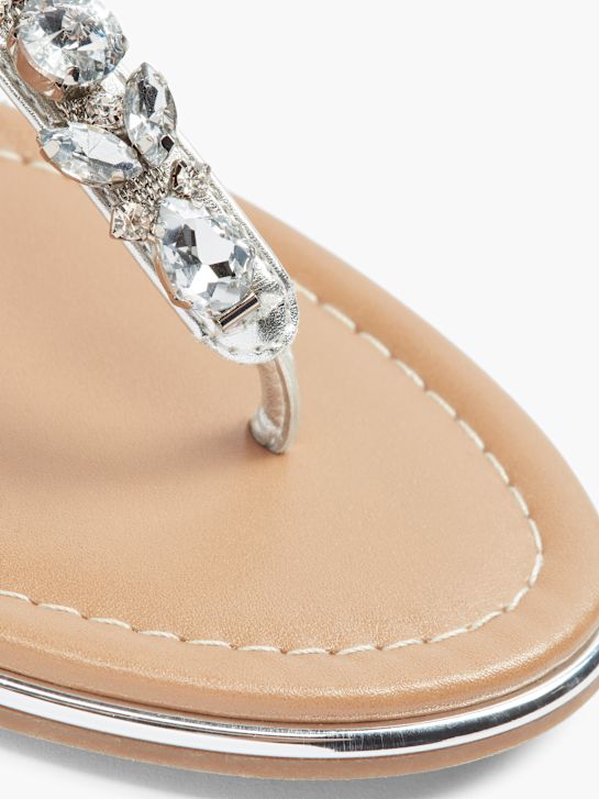 Graceland Toe post sandal Silver 2231 5