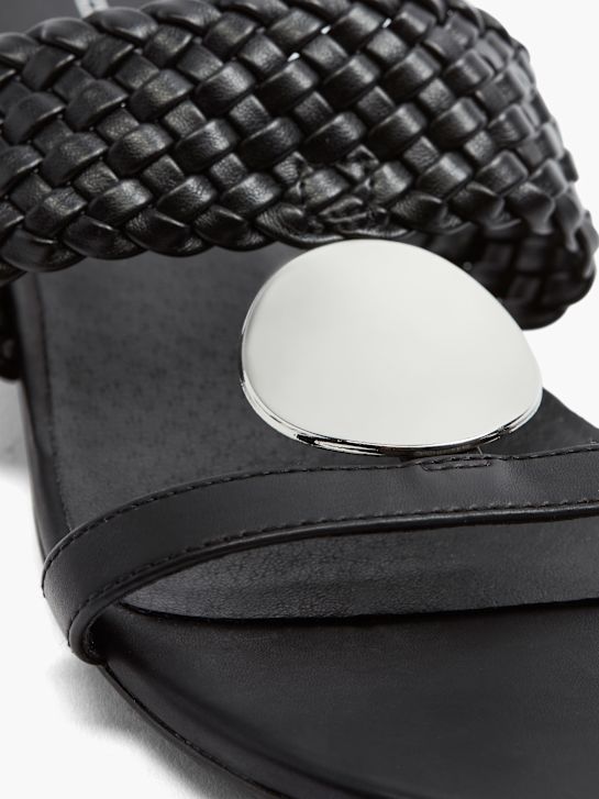 Graceland Flache Pantolette Schwarz 20586 5