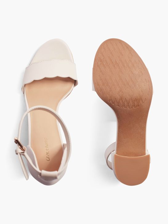 Graceland Sandál na opätku Béžová DEICHMANN