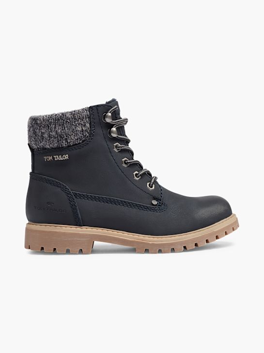 TOM TAILOR Čizme s vezicama Crna 3173 1