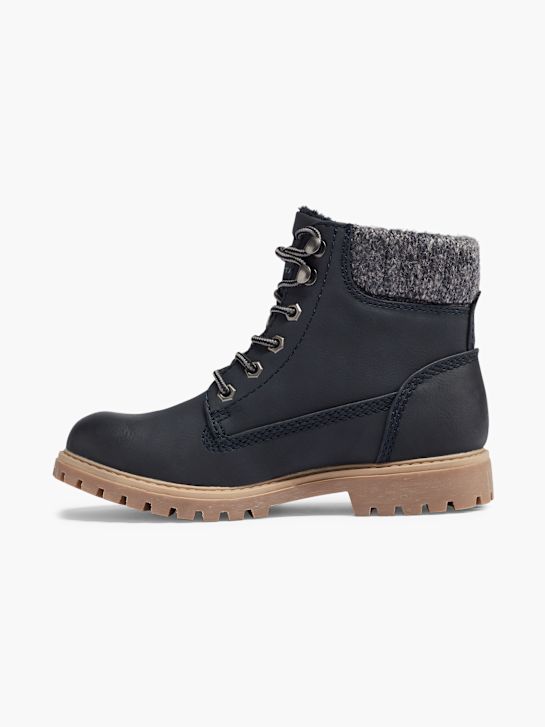 TOM TAILOR Čizme s vezicama Crna 3173 2