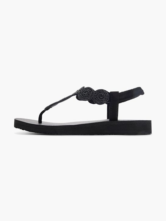 Skechers Sandále s oddeľovačom prstov Čierna 10404 2