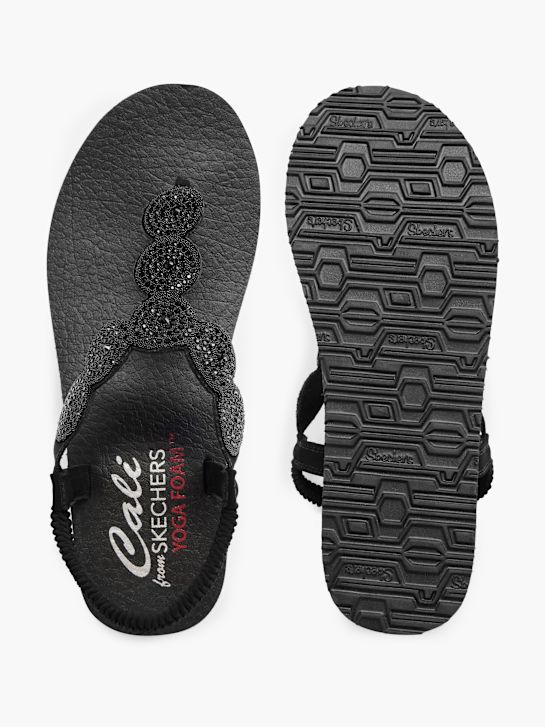 Skechers Sandále s oddeľovačom prstov Čierna 10404 3