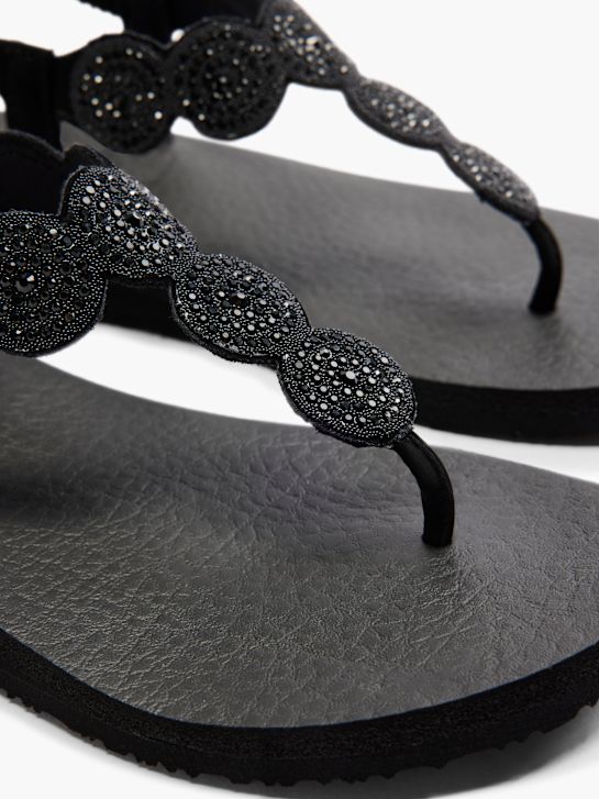 Skechers Sandály s oddělovačem prstů Černá 10404 5