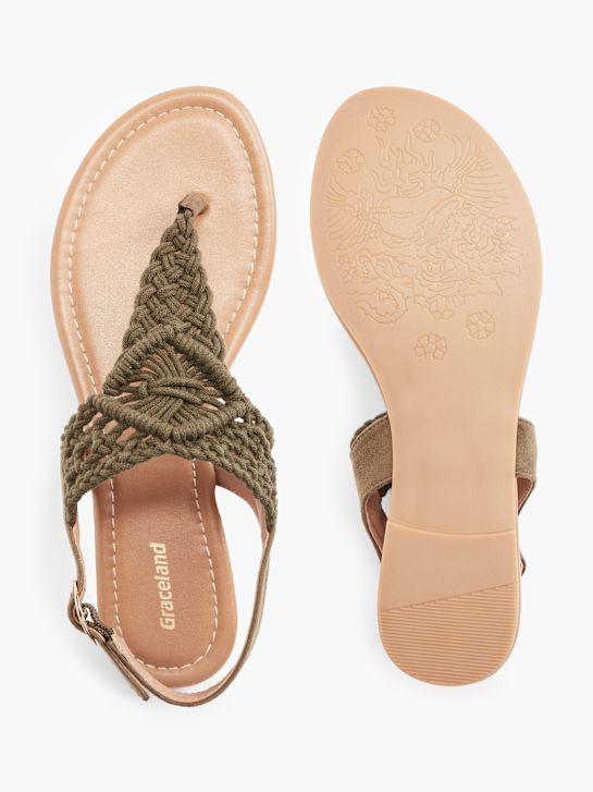 Graceland Sandalen-Zehentrenner Khaki 19860 4