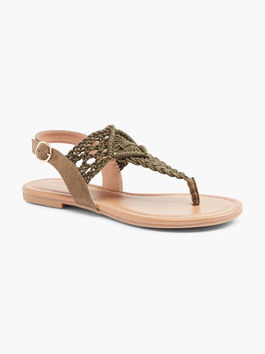 Graceland Sandalen-Zehentrenner Khaki 19860 7