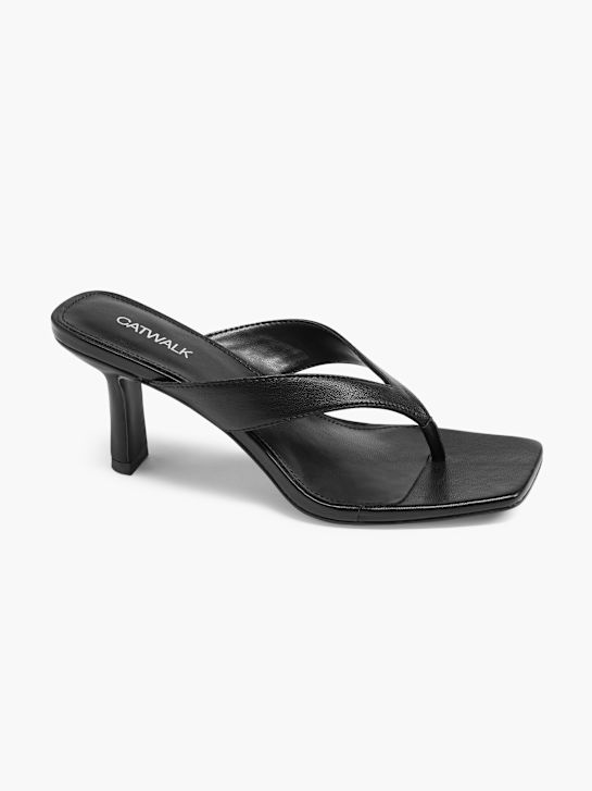 Catwalk Sandal med tå-split Sort 7805 6