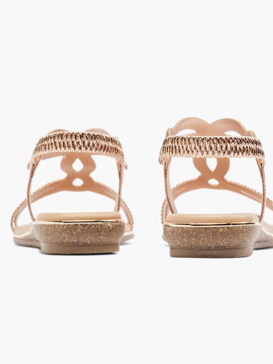 Catwalk Sandal Metalik Pembe 70177 4