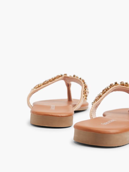 Graceland Sandal med tå-split Beige 4184 4