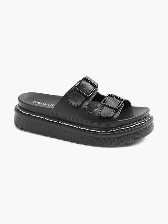 Catwalk Chinelo com palmilha alta Preto 19598 6