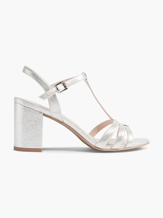 Steve Madden Sandalo Jili Con Tacco A Blocco - Bianco - 38 EU