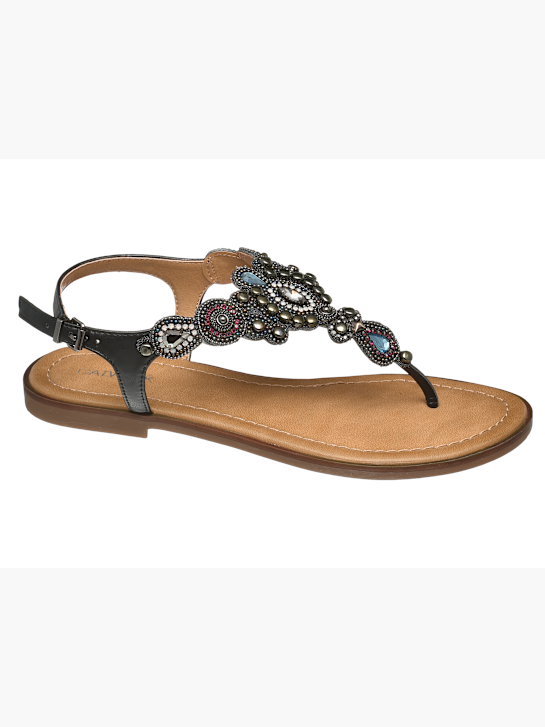 Catwalk Parmak Arası Sandalet Siyah 70184 1