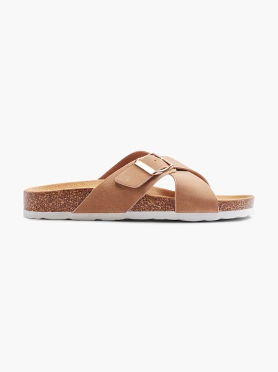 Graceland Footbed sandal Cognac 57397 1