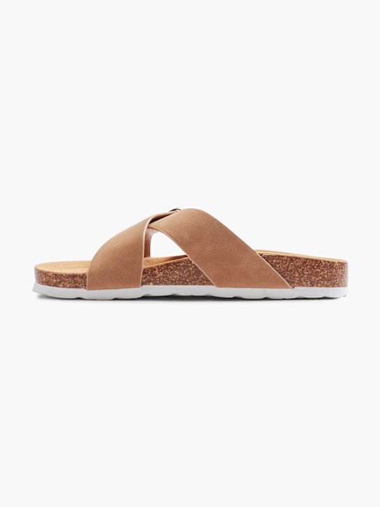 Graceland Footbed sandal Cognac 57397 2