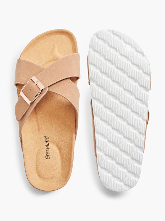 Graceland Footbed sandal Cognac 57397 3