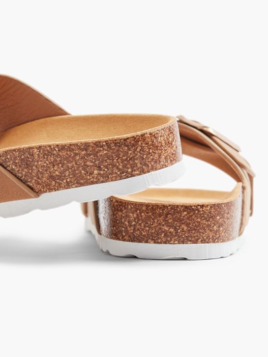 Graceland Footbed sandal Cognac 57397 4