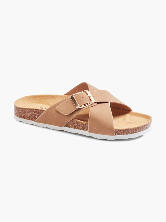 Graceland Footbed sandal Cognac 57397 6