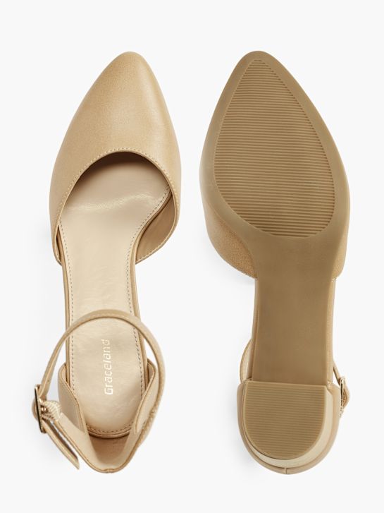Graceland Tacones con hebilla Beige 19868 3
