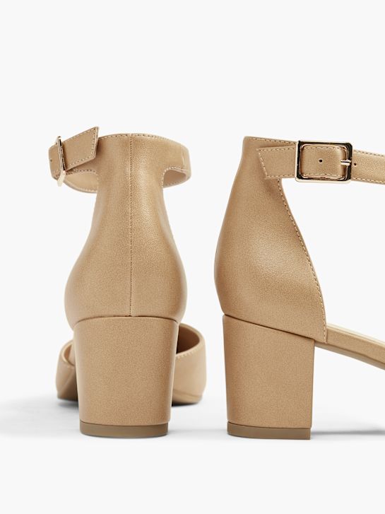 Graceland Tacones con hebilla Beige 19868 4