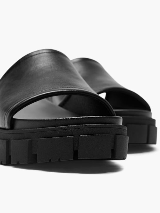 Catwalk Flache Pantolette Schwarz 2404 5
