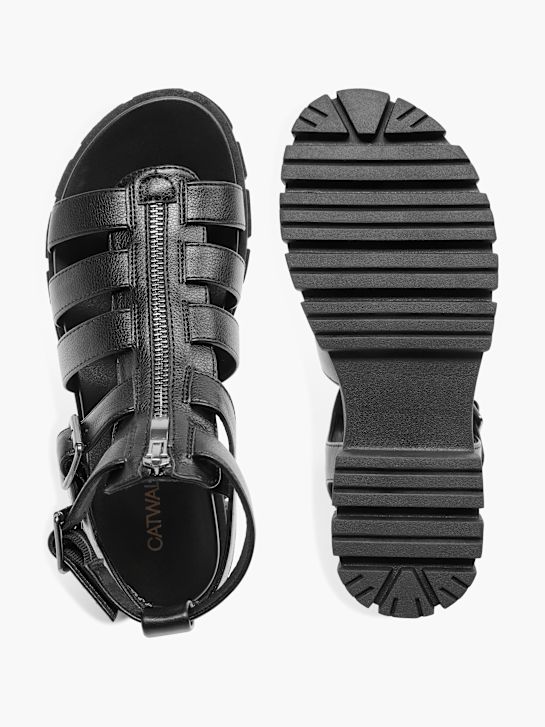 Catwalk Sandale s petom Crna 4246 3