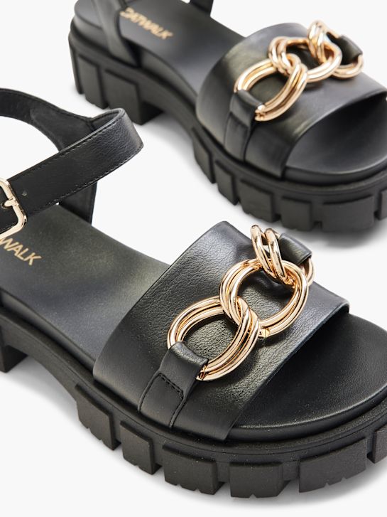 Catwalk Sandály na podpatku Černá 6981 5