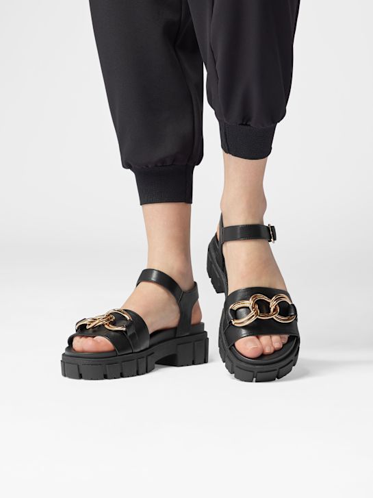 Catwalk Højhælet sandal Sort 6981 7