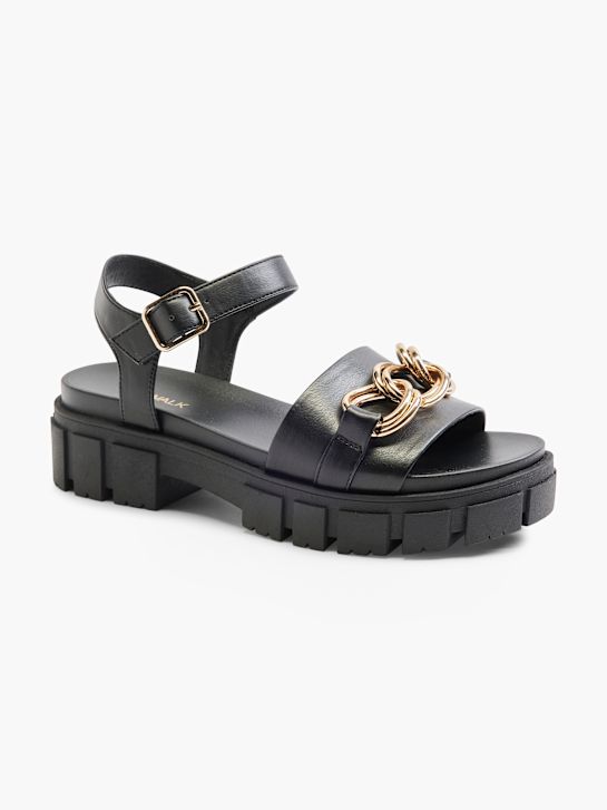 Catwalk Højhælet sandal Sort 6981 6