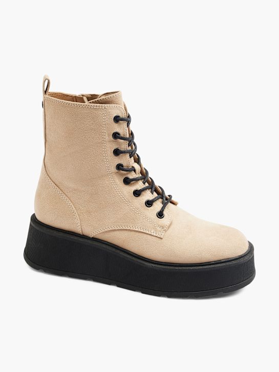 Catwalk Bota con cordones Crema 17058 6