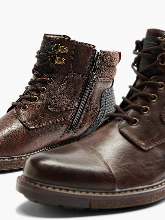 AM SHOE Botki sznurowane Brązowy 3439 5