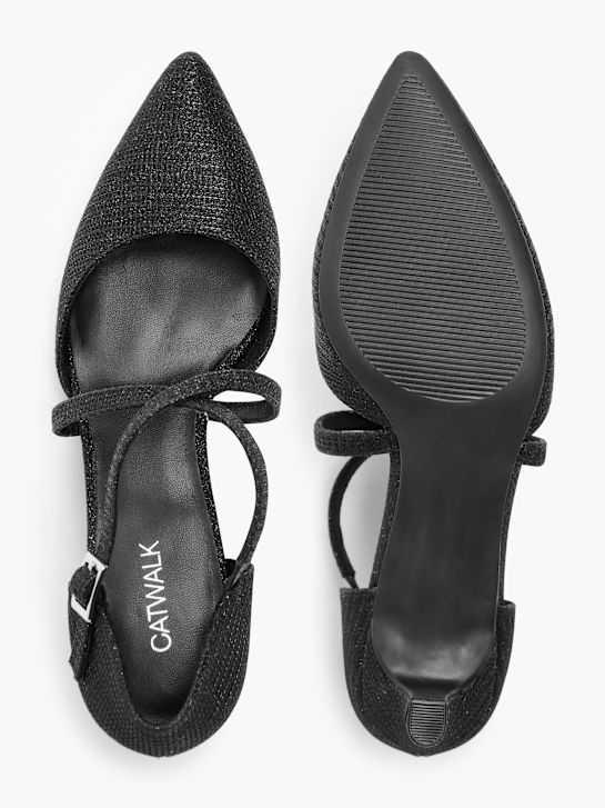 Catwalk Spangenpumps Schwarz 1604 4