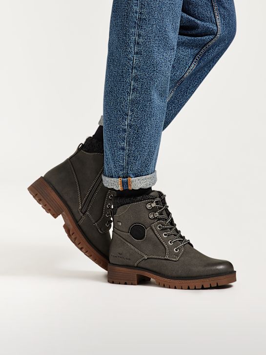 TOM TAILOR Bottes à lacets Gris 7147 7