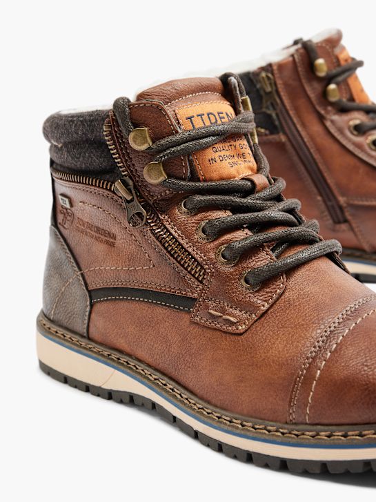 TOM TAILOR Bottes à lacets Marron 1625 5